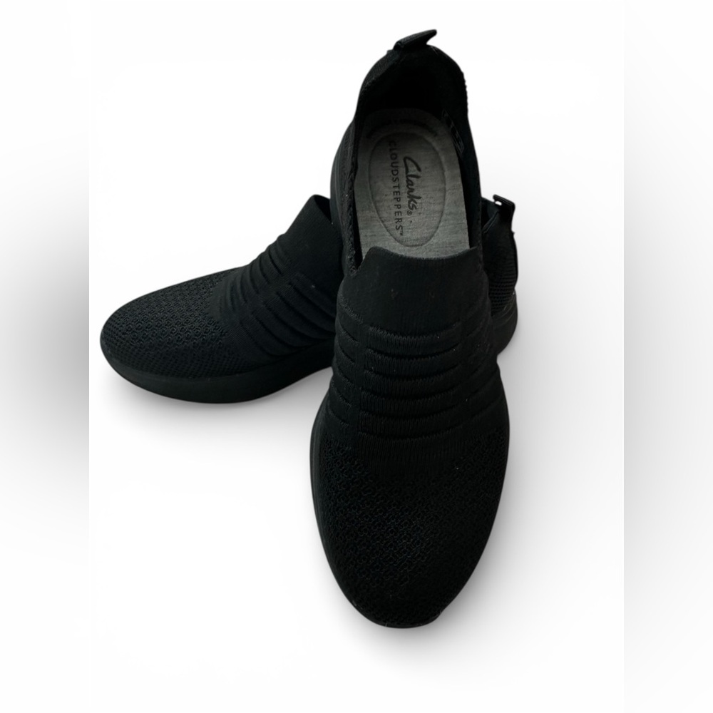 Clarks Women's Black Slip-On Sneakers